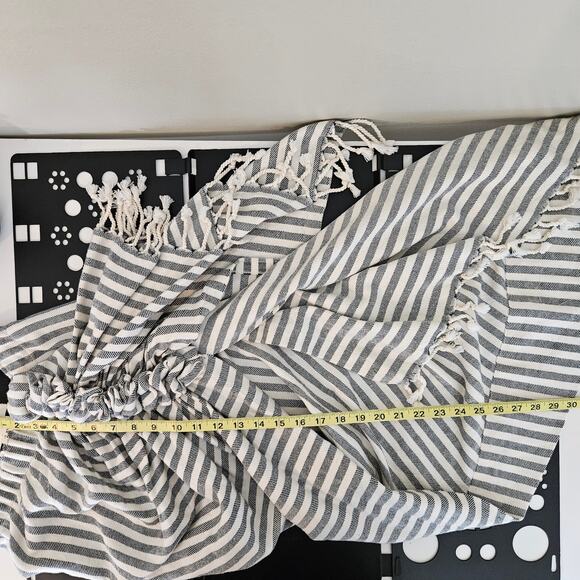 Just Bee Queen Women's Tulum Striped Fringed Vacation Asymmetrical Skirt | XS - Picture 11 of 14